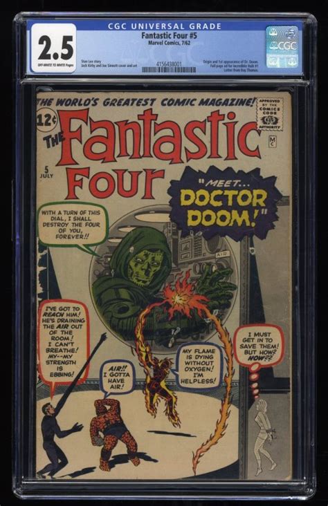 Fantastic Four 5 Cgc Gd 25 Off White To White 1st Appearance Doctor