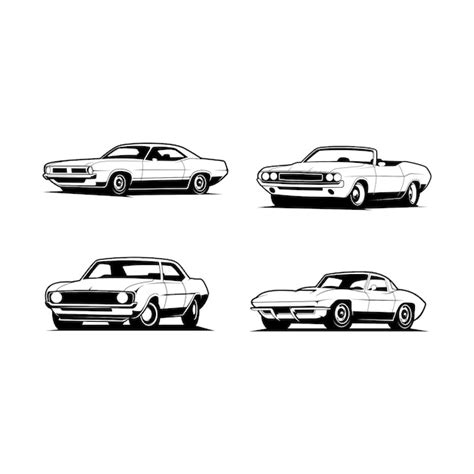 Premium Vector Set Classic Car Illustration