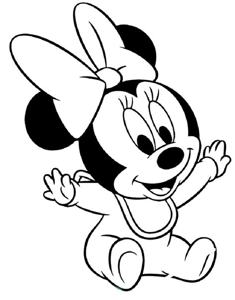 Baby Minnie Mouse Coloring Pages Printable Coloring Pages
