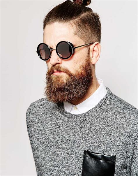 Lyst Asos Round Sunglasses With Side Cap Detail In Black For Men
