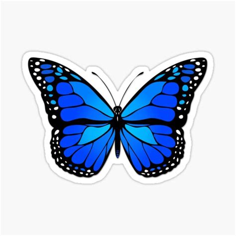 Blue Butterfly Stickers Redbubble