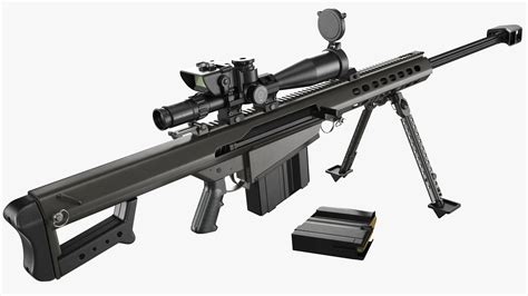 3d Sniper Rifle Barrett M82 Turbosquid 1535136