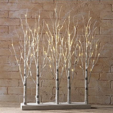 Lighted Birch Grove Birch Tree Decor White Birch Trees Lighted Branches