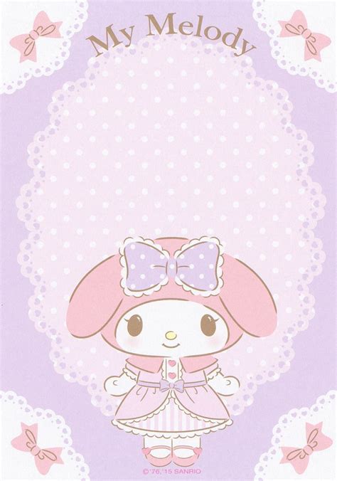 Sanrio My Melody Memo 2015 My Melody Wallpaper Hello Kitty My