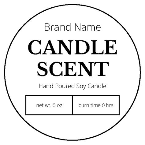 Candle Label Templates Design Free Online ®