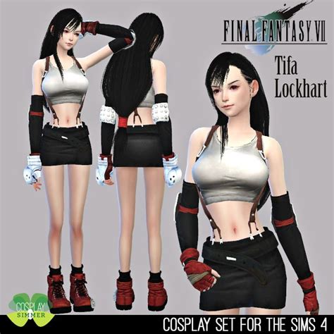 P The Sims 4 Final Fantasy Vii Tifa Lockhart Remastered Cosplay Set