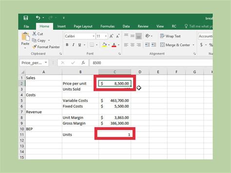 Ntroduire Imagen Seuil De Rentabilit Formule Excel Fr