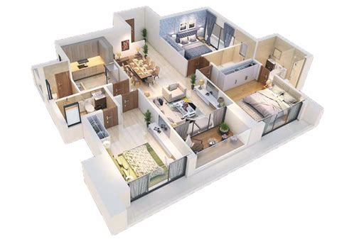 3 Bhk And 4bhk Floor Plans Bluegrass Residences House Layout Plans