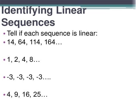 11 Linear Sequences
