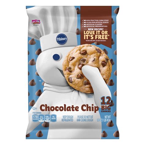 Pillsbury Ready To Bake Chocolate Chip Cookies 12 Ct 16 Oz Walmart