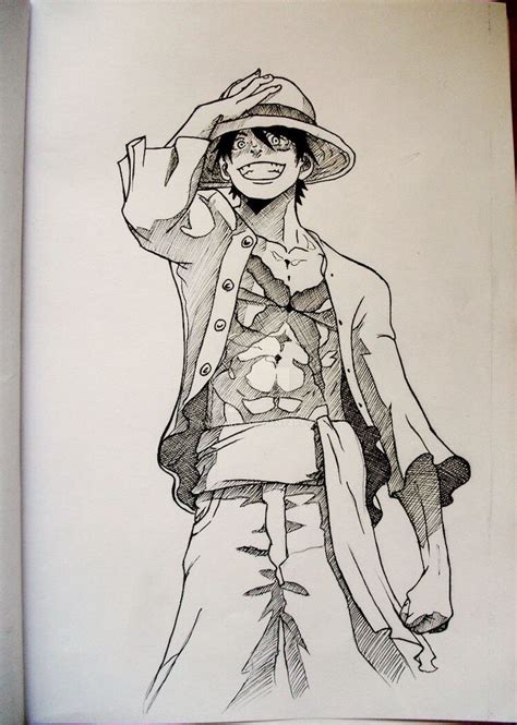 Luffy Dessin Anime Character Drawing One Piece Drawing One Piece