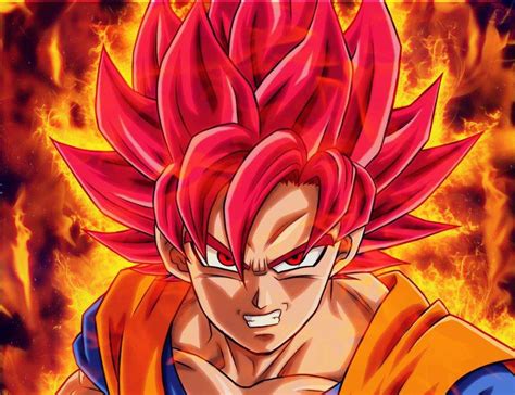 Goku Super Saiyan God Red And Blue Magic Pau