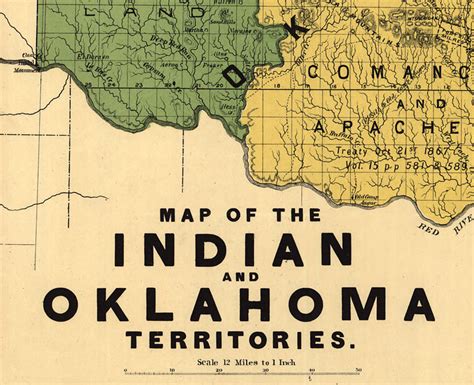 The annual kiowa black leggings warrior society ceremonial is held at indian city ceremonial campgrounds in anadarko, oklahoma. Old Map of Oklahoma Indian Territory 1892 - VINTAGE MAPS ...