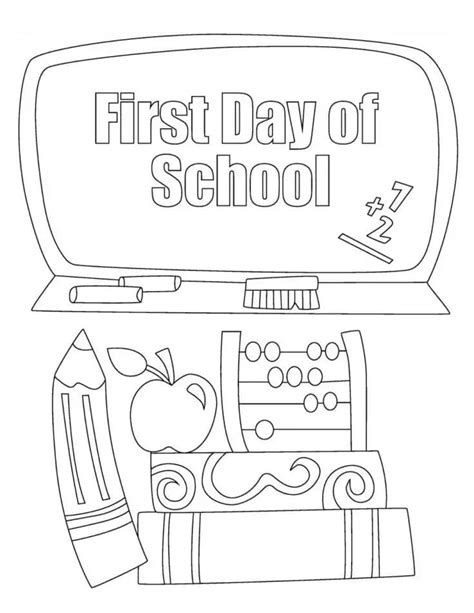 First Day Of School Free Coloring Page Download Print Or Color