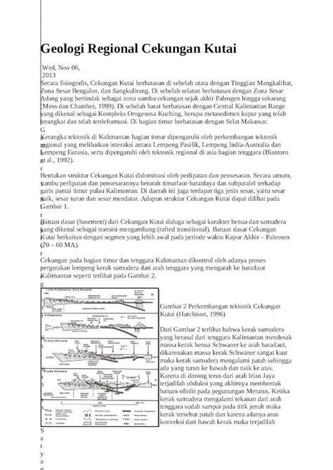 Docx Geologi Regional Cekungan Kutai Docx Dokumen Tips