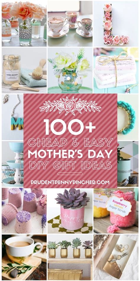 There is plenty of more gift ideas right below in the diy mothers day gifts collection, that would be so cheap, effortless and easy to make yourself and bring a big curved smile on your mother's face and you would feel like your whole world has been lightened up with that smile. 100 Cheap & Easy DIY Mother's Day Gifts - Prudent Penny ...