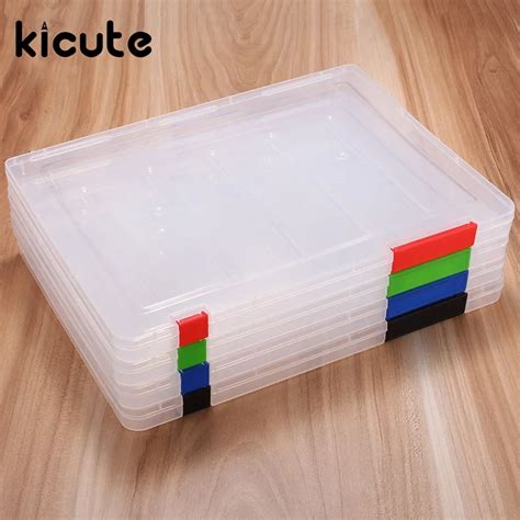 Kicute Unique A4 Clear File Tranparent Plastic Document Cases Desk