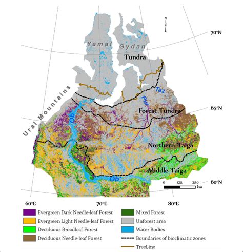 Northern West Siberia Nws Land Surface Cover And Bioclimatic Zones