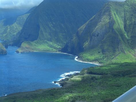 Molokai Cliffs And Kalaupapa Peninsula On The Windward Side Of The Island