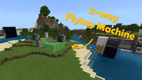 How To Make A 2 Way Flying Machine Minecraft Bedrock Mcpe Win10