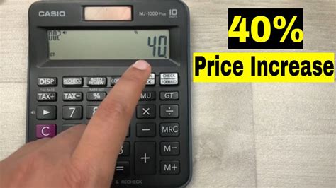 How To Calculate 40 Percent Price Increase On Calculator 3 Steps