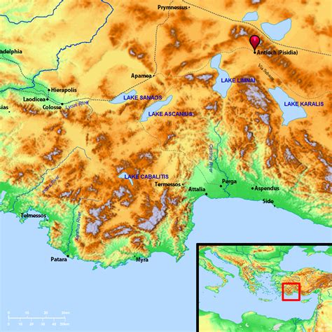Bible Map Pisidian Antioch