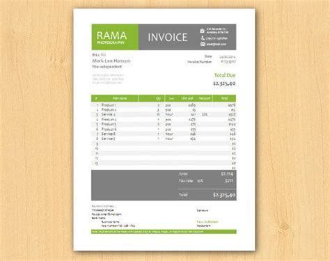 Editable Modern Professional Excel Business Invoice Template Easy To
