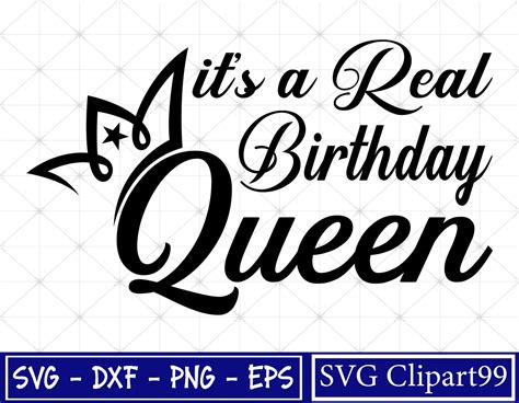 Its A Real Birthday Queen Svg Happy Birthday To Me Svg Etsy