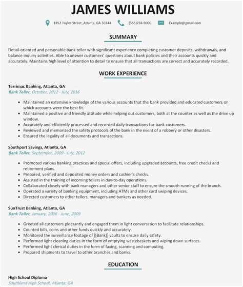 Resume format for freshers for bank job : Bank Resume Template 2019 Bank Resume Template For ...