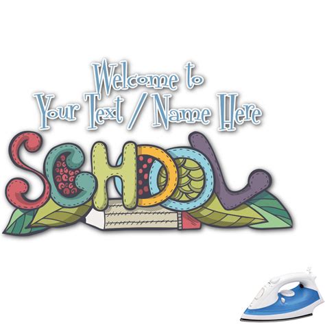Custom Welcome To School Graphic Iron On Transfer Personalized