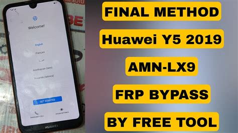 Final Method Huawei Y5 2019 Amn Lx9 Frp Remove Via Free Tool Youtube
