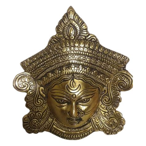 Brass Durga Mata Face Statue For Temple Size X Inch At Rs