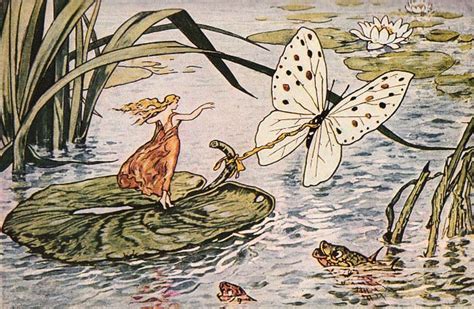 Beautiful Thumbelina With Butterfly The Graphics Fairy