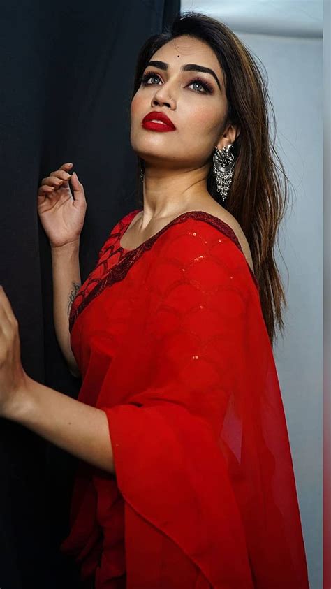 Prathiksha Saree Lover Red Hot Hd Phone Wallpaper Peakpx