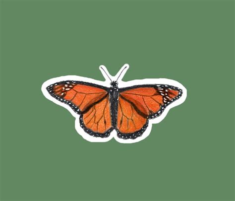 Monarch Butterfly Sticker Etsy