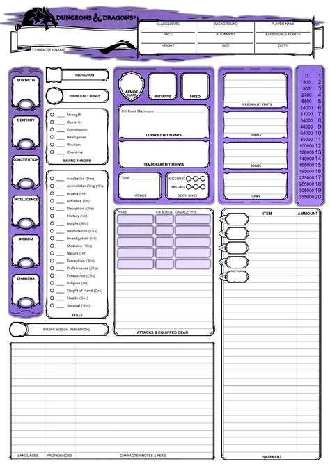 Printable Dnd Character Sheet Printable Templates Web