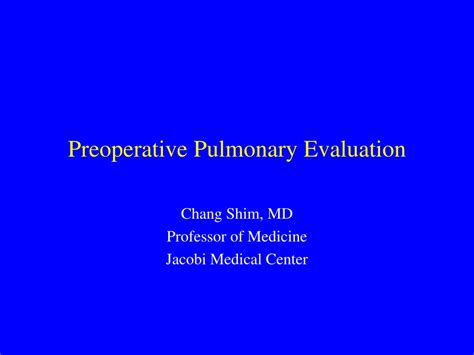 Ppt Preoperative Pulmonary Evaluation Powerpoint Presentation Free