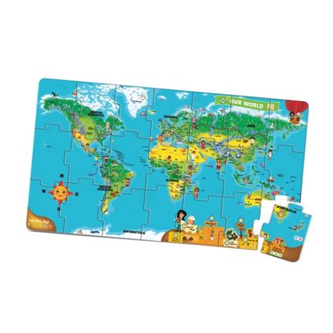 Leap Frog Leapreader Interactive World Map Puzzle