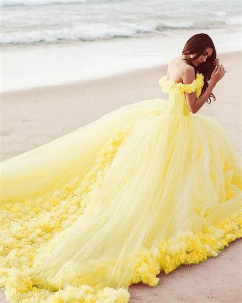 Princess Yellow Girls Sweet Sixteen Quinceanera Dresses Pl1008 Ball