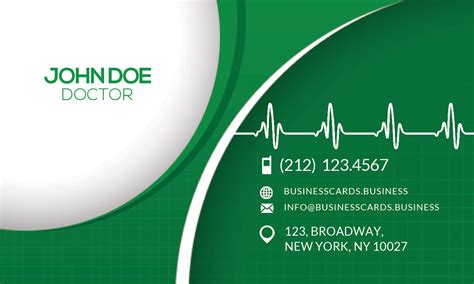 10038 Medical Business Card Front Business Cards Templates Business