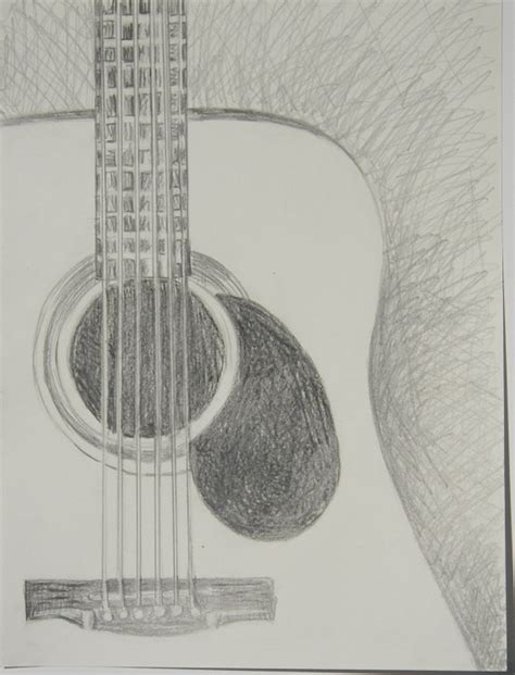 Acoustic Guitar Pencil Drawing By Meganlynn1 On Etsy