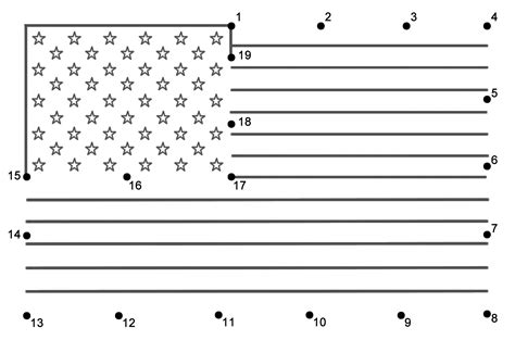 american flag connect  dots count   independence day