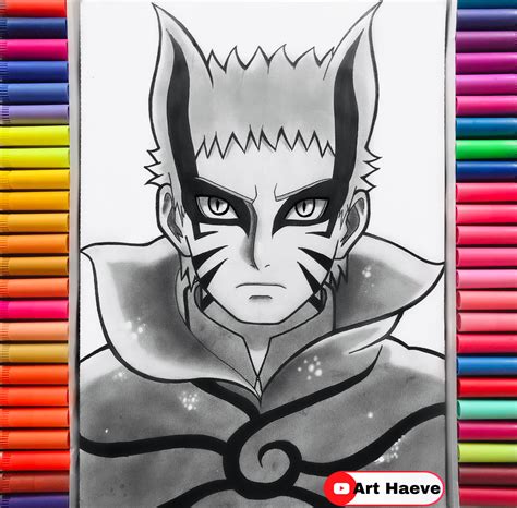 Learn How To Draw Naruto Baryon Mode Naruto Drawings Easy Cool Art Drawings Easy Drawings