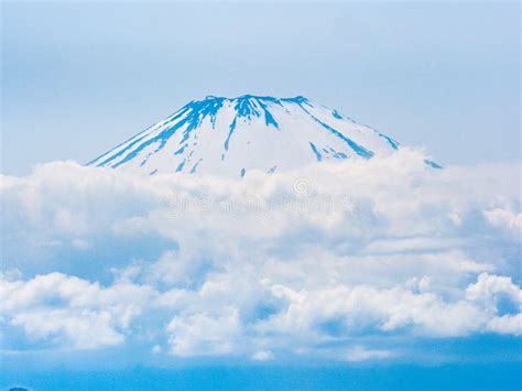 Mt Fuji Rises Above The Clouds Stock Photo Image Of Landmark Cover