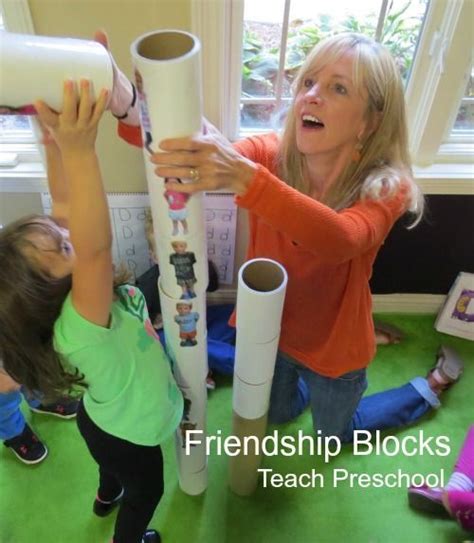 Diy Friendship Blocks Preschool Friendship Friendship Theme