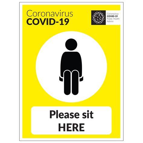 Covid 19 Please Sit Here Sign