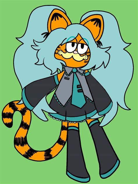 Garfield Miku By Pineapplethatisall On Deviantart