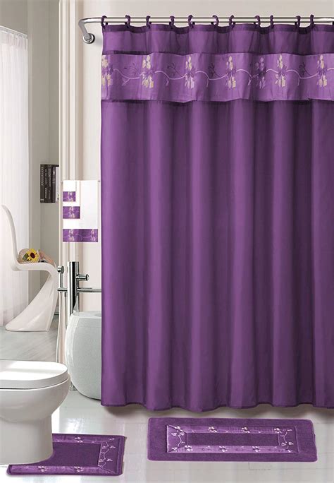 18 Piece Beverly Purple Bathroom Set World Products Mart
