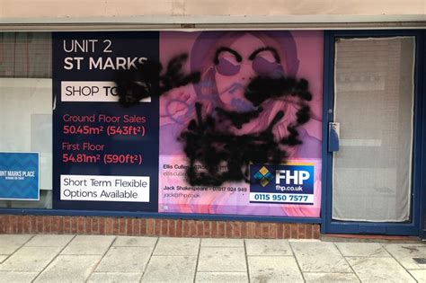 more graffiti appears and windows smashed in newark town centre blighted by anti social