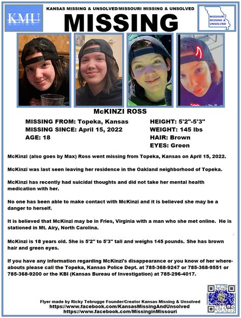 Ks Missingandunsolved Ricky Tebrugge Fdrcreator On Twitter Update Missingperson Missing